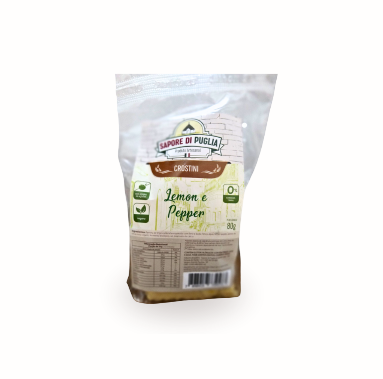 34573 - Crostini Lemon Pepper - Sapore di Puglia - 80g